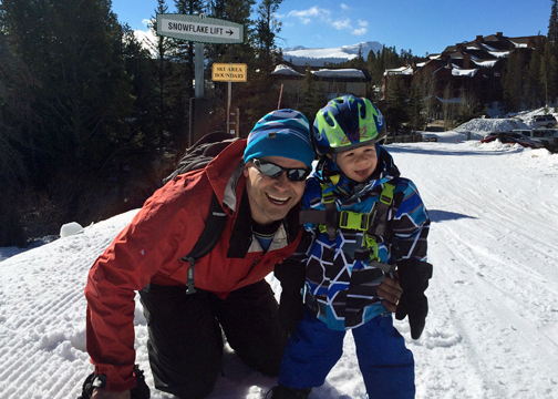 David and David Skiing