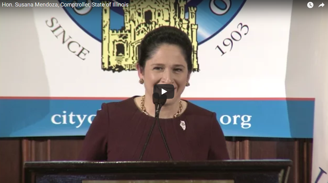 City Club of Chicago: Illinois Comptroller Susana Mendoza in 2017 [VIDEO]